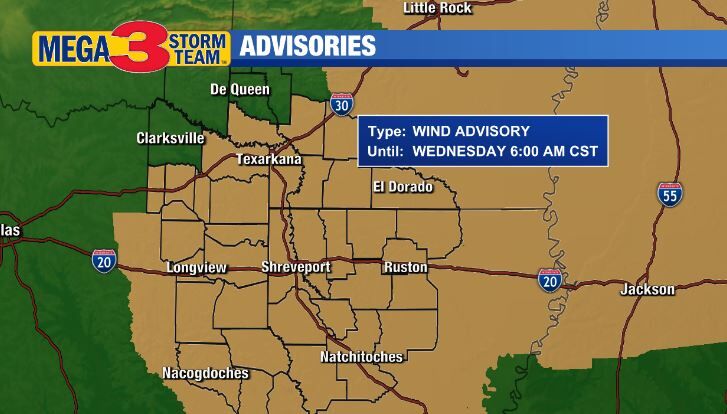 Wind Advisor (Shreveport National Weather Service)